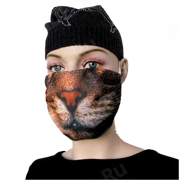 Защитная многоразовая маска с мордой m016