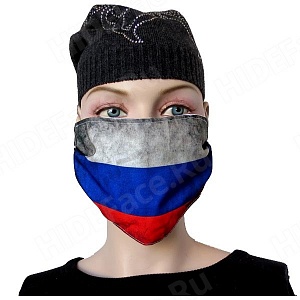 Защитная многоразовая маска с триколором m019